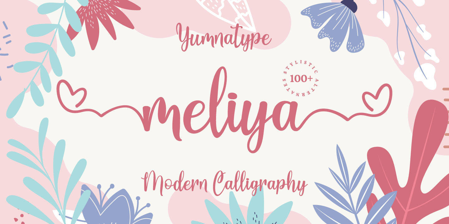 Beispiel einer Meliya-Schriftart
